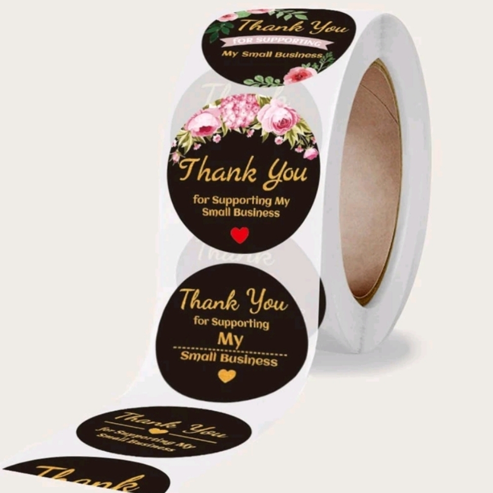 500pcs thank you for supporting my business Stickers